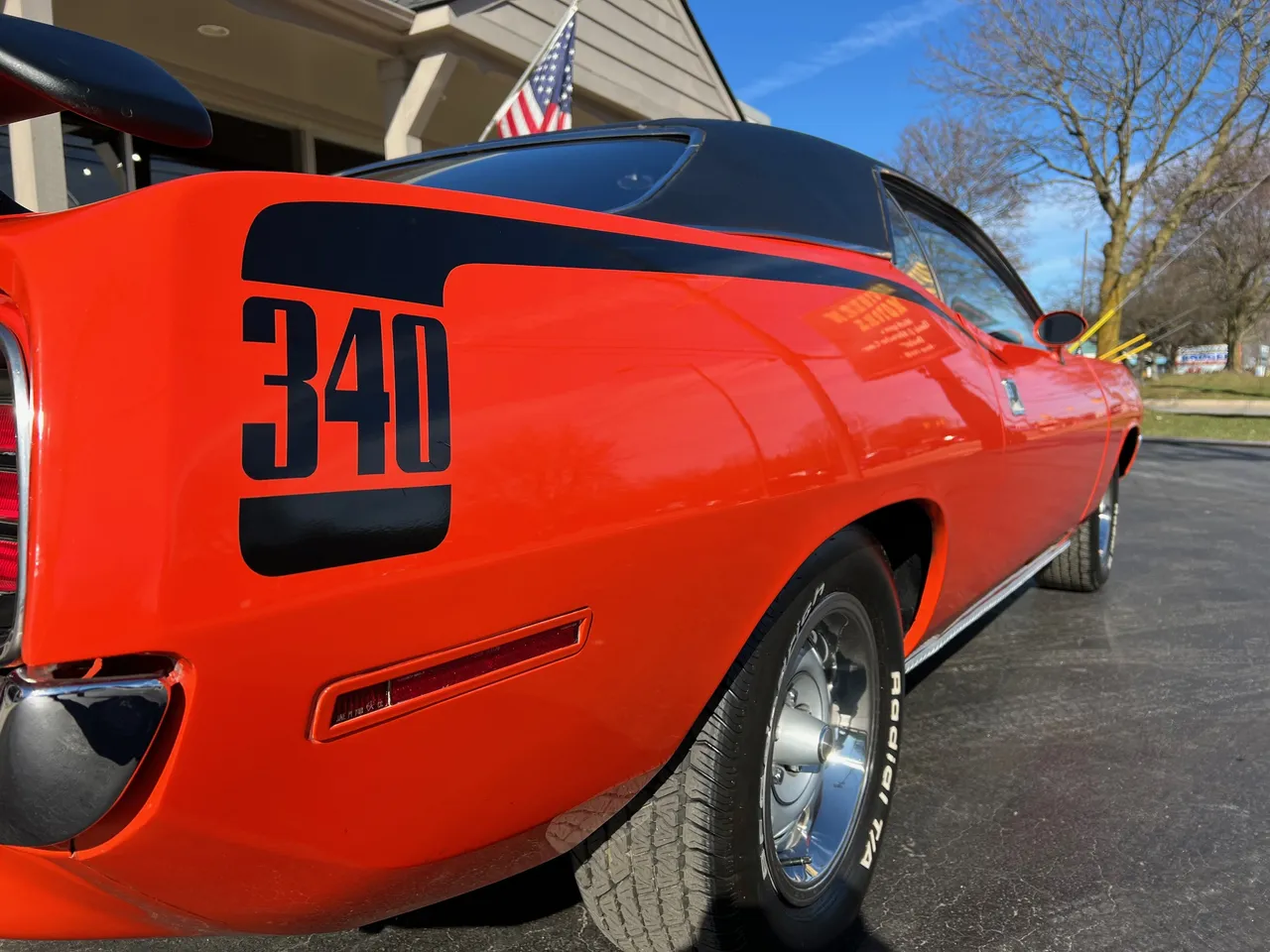 1970 Cuda Gloss Black 383 Hockey Stick Tape Stripe Kit New MoPar